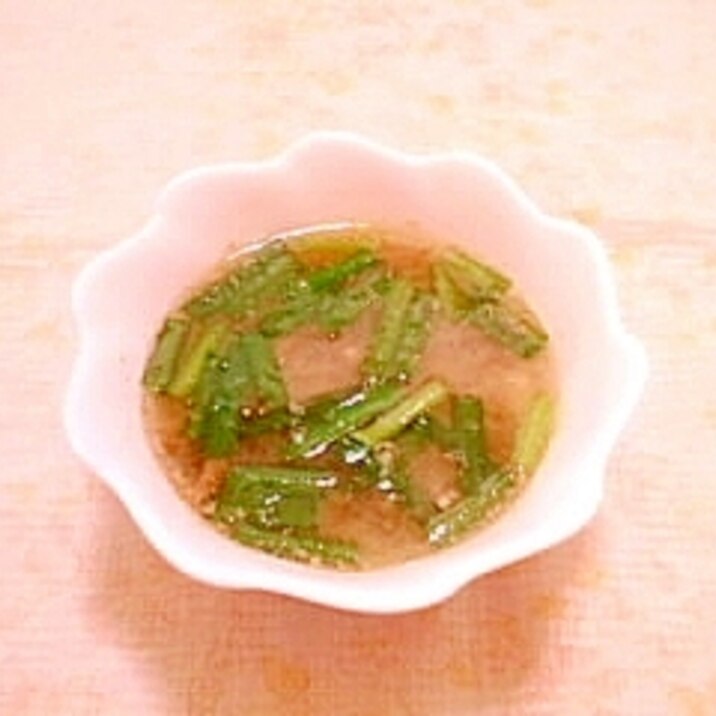 ごぼうとニラのあったか味噌スープ